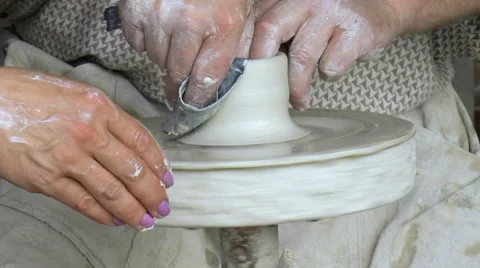 Work on the potter's wheel Stock Footage 68189368