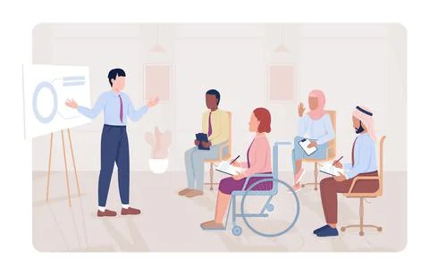 Work presentation 2D vector isolated illustration 스톡 일러스트