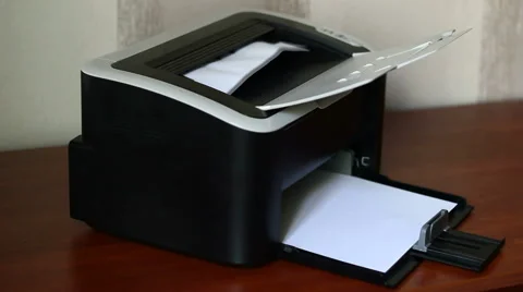 Work With the Printer Stock Footage 40402200