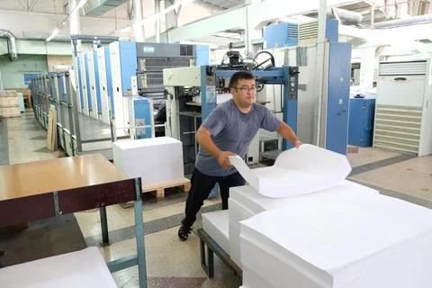 The work of the printing house. Stock Photos