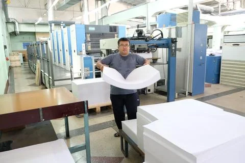 The work of the printing house. Photos