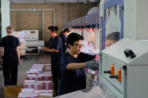 The work of the printing house. Stockfoto's