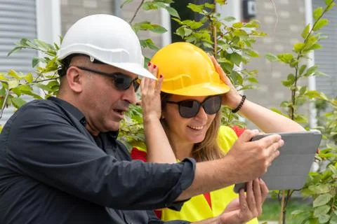 Work problem on construction site Stock Photos