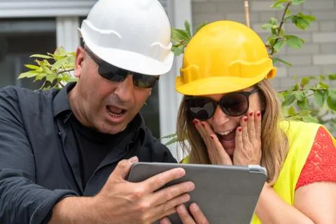 Work problem on construction site Stock Photos