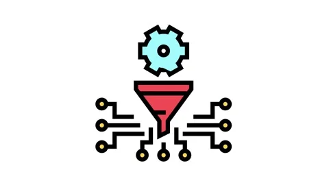 Work process filtration color icon animation Vídeos de archivo 157274564