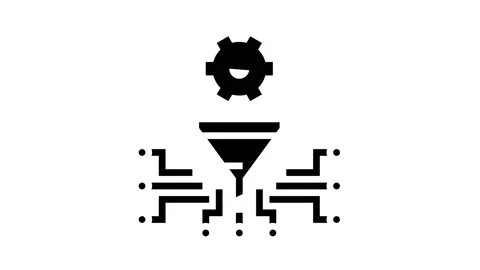 Work process filtration glyph icon animation Vídeos de archivo 157276561