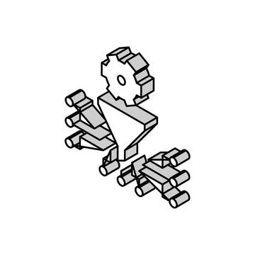 Work process filtration isometric icon vector illustration Illustrazione stock