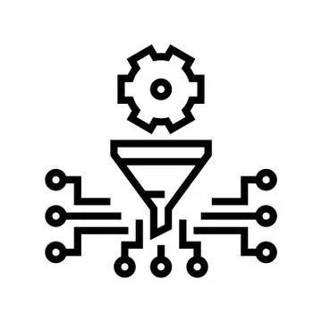 Work process filtration line icon vector illustration Stock Illustration