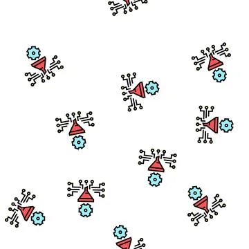 Work process filtration vector seamless pattern Stock Illustration