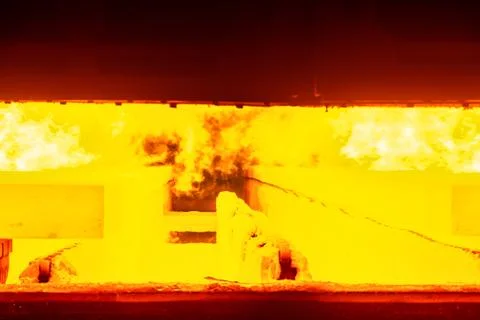 Work process at a metallurgical plant Stock Photos
