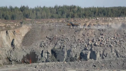 Work process in quarry Stock Footage 130668000