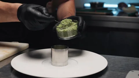 The work of a professional chef in a restaurant Stock Footage 259888625
