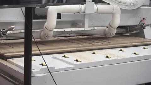 The work of professional equipment. CNC machine in action. Stock Footage 121373333