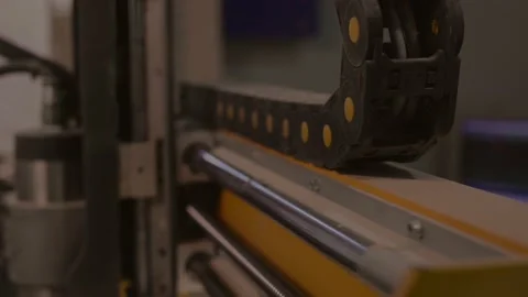 The work of professional equipment. CNC machine in action. Stock Footage 219347520