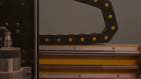 The work of professional equipment. CNC machine in action. Stock Footage 219347521