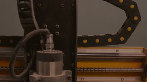 The work of professional equipment. CNC machine in action. Stock Footage 219347537