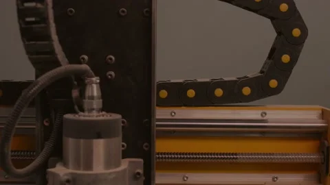 The work of professional equipment. CNC machine in action. Stock Footage 219347543