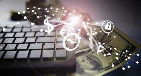 The work of a programmer and blogger on the Internet. Computer keyboard and.. 写真素材