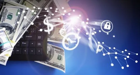 The work of a programmer and blogger on the Internet. Computer keyboard and.. Stockfoto's