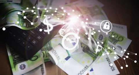 The work of a programmer and blogger on the Internet. Computer keyboard and.. Foto stock