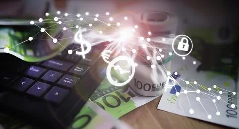 The work of a programmer and blogger on the Internet. Computer keyboard and.. Stock Photos