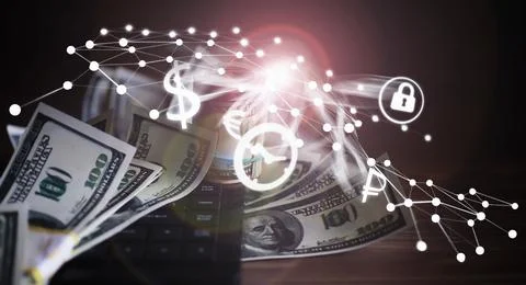 The work of a programmer and blogger on the Internet. Computer keyboard and.. 스톡 사진