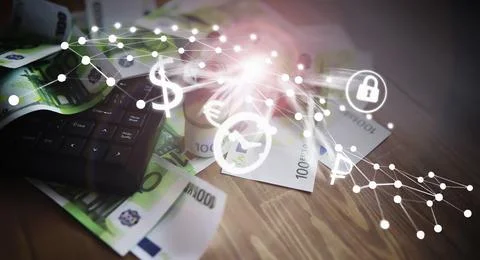 The work of a programmer and blogger on the Internet. Computer keyboard and.. Stock Photos