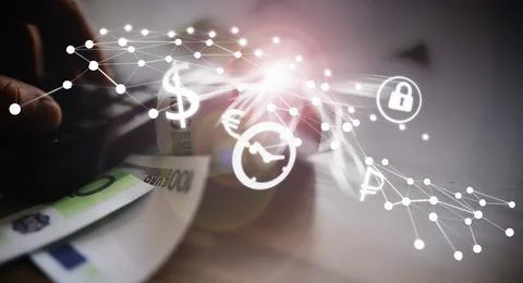 The work of a programmer and blogger on the Internet. Computer keyboard and.. Stock-Fotos