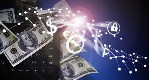 The work of a programmer and blogger on the Internet. Computer keyboard and.. Stockfoto's