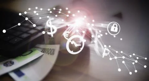 The work of a programmer and blogger on the Internet. Computer keyboard and.. 스톡 사진