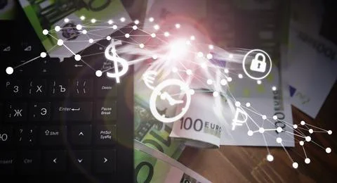 The work of a programmer and blogger on the Internet. Computer keyboard and.. Stockfoto's