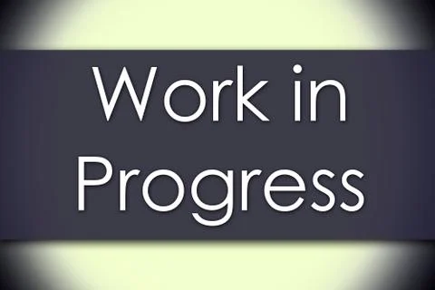 Work in Progress - business concept with text Illustrazione stock