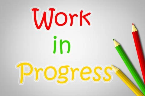Work in progress concept Illustrazione stock