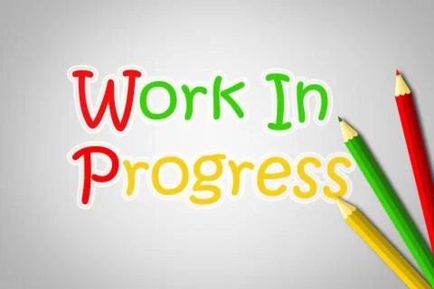 Work in progress concept Stock Illustration