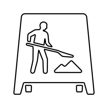 Work, in, progress, construction Editable vector logo. Stock Illustration