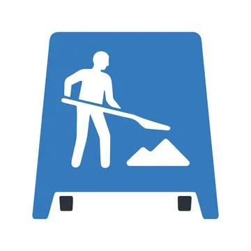 Work, in, progress, construction icon. Editable vector logo. Stock Illustration