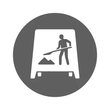 Work, in, progress, construction icon. Gray vector graphics. イラスト素材