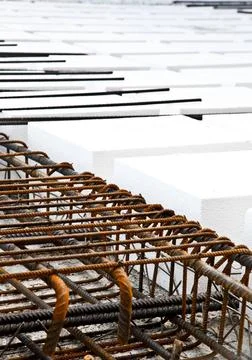 Work in progress: floor Technical detail of building operations: floor. Ma... Stock Photos