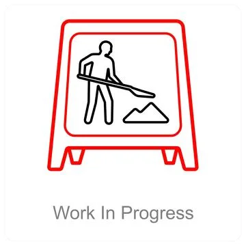 Work in Progress icon concept Stock Illustration
