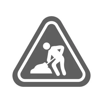 Work, in, progress icon. Gray vector graphics. Illustrazione stock