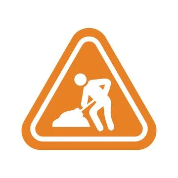Work, in, progress icon. Orange color vector EPS. Stock Illustration