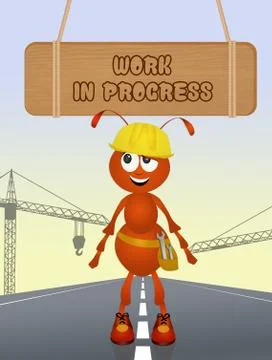 Work in progress Illustrazione stock