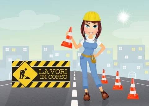 Work in progress Illustrazione stock