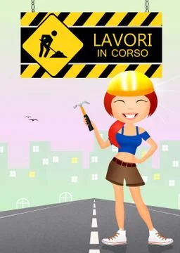 Work in progress Illustrazione stock