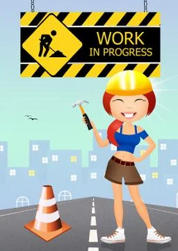 Work in progress Illustrazione stock