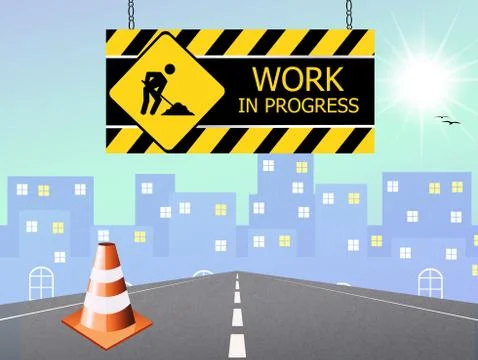 Work in progress Illustrazione stock