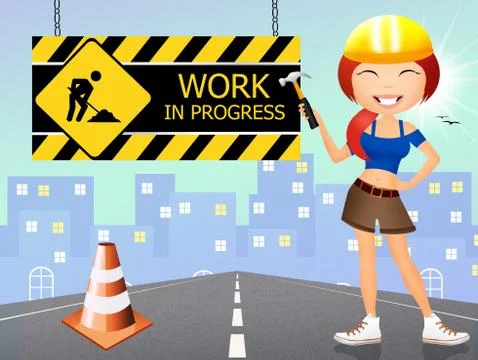 Work in progress Illustrazione stock