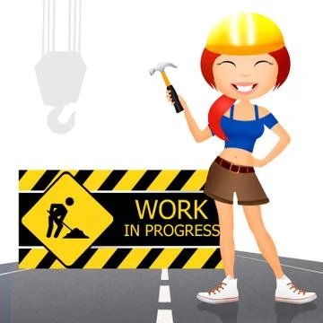 Work in progress Illustrazione stock