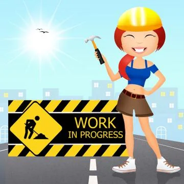 Work in progress Illustrazione stock