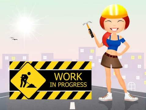 Work in progress Illustrazione stock